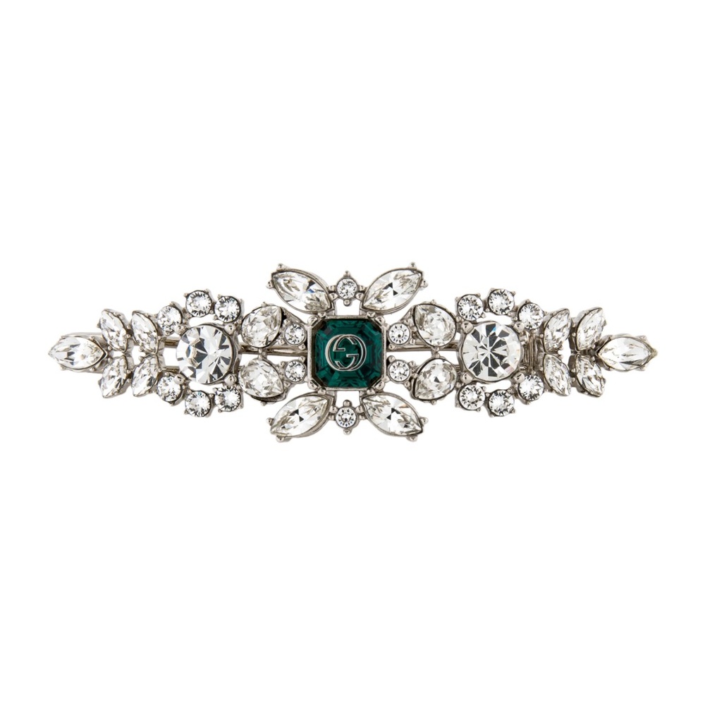 Gucci Silver Crystal Hair Accessory - brand new!